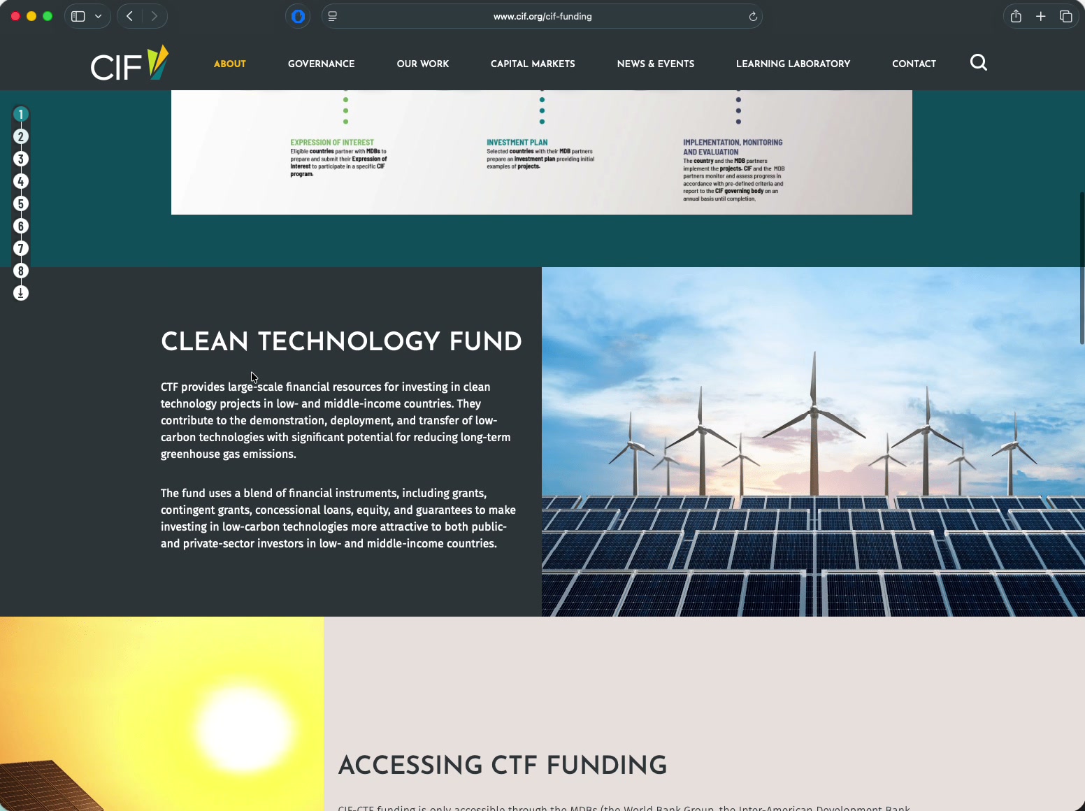 CIF Funding page